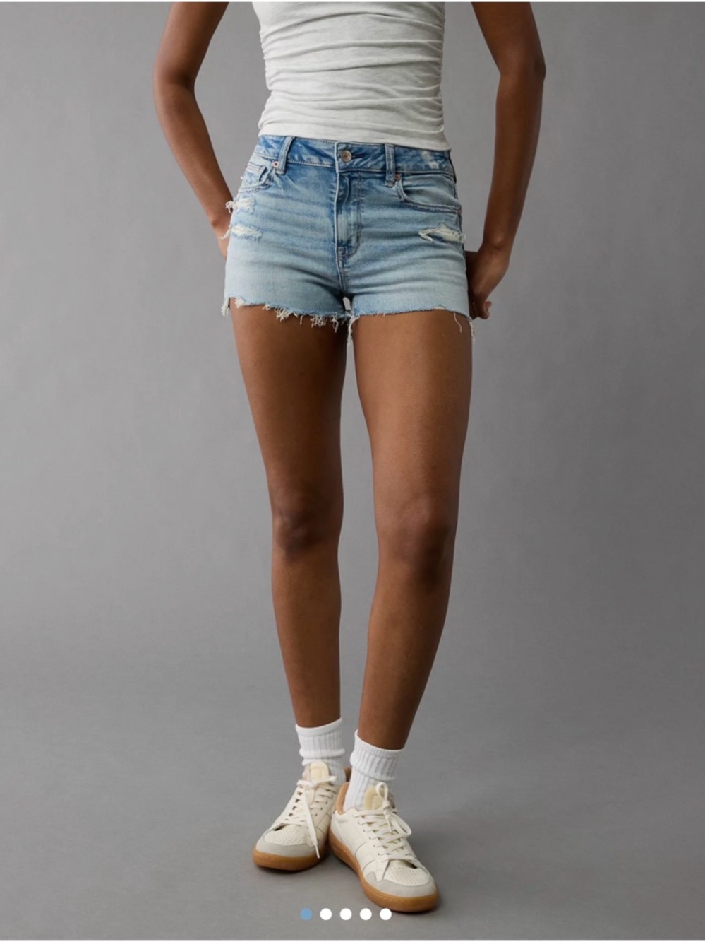 American Eagle Next Level Ripped High Waisted Shorts - Never worn!